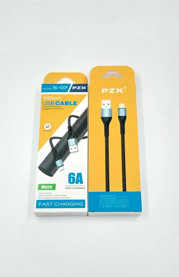 CABLE USB MICRO MODELO S-07 PZX NEGRO