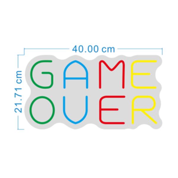 ROTULO LUZ NEON GAME OVER
