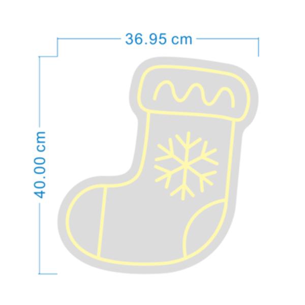 ROTULO LUZ NEON BOTA NAVIDE&Ntilde;A