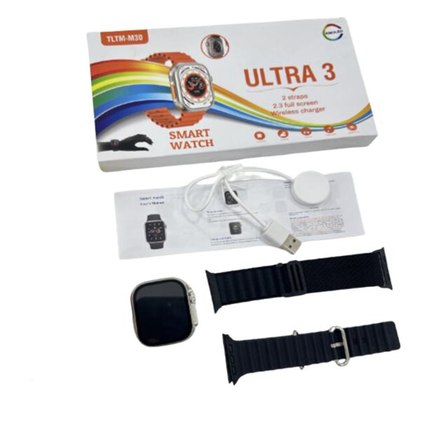 RELOJ INTELIGENTE MODELO M30 ULTRA 3 PLATEADO