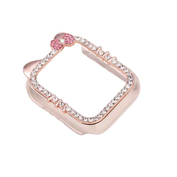 CASE RELOJ CON PROTECTOR DE PANTALLA 45MM KITTY/ORO ROSA