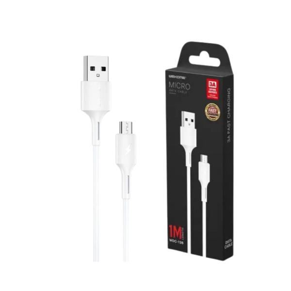 CABLE USB MICRO MODELO WDC-136 1M WEKOME BLANCO