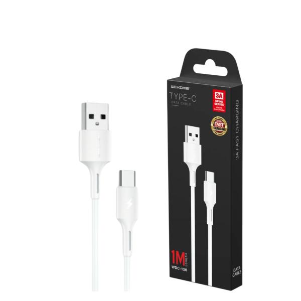 CABLE USB TIPO C WDC-136A WK DESING BLANCO