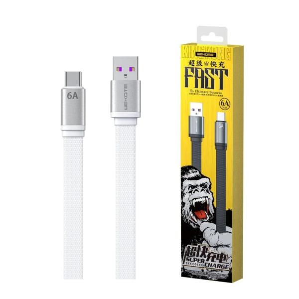 CABLE USB TIPO C WDC-156A SERIE RAYTHON WK DESING BLANCO
