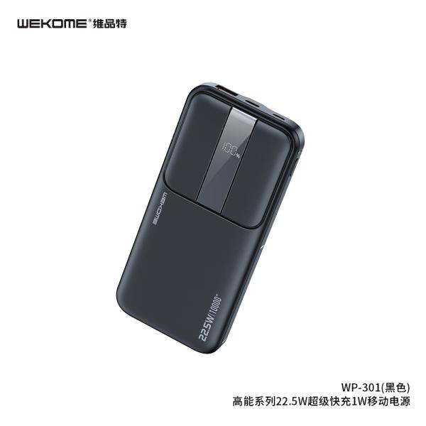 BATERIA DE EMERGENCIA WP-301 SERIE GONEN 10000MAH NEGRO