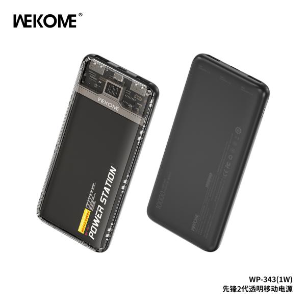 BATERIA DE EMERGENCIA WP-343 10000MAH NEGRO