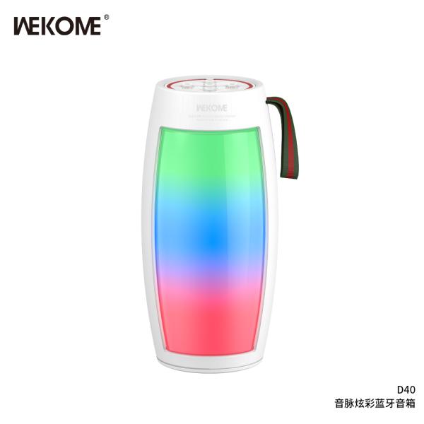 PARLANTE BLUETOOTH D40 NEGRO WEKOME BLANCO