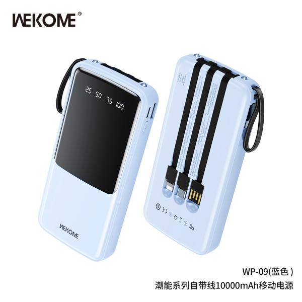 BATERIA DE EMERGENCIA WP-09 SERIE CHAONENG 10000MAH WK DESING AZUL