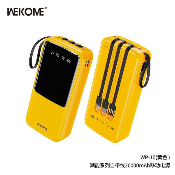 BATERIA DE EMERGENCIA WP-10 SERIE CHAONENG 20000MAH WK DESING AMARILLO