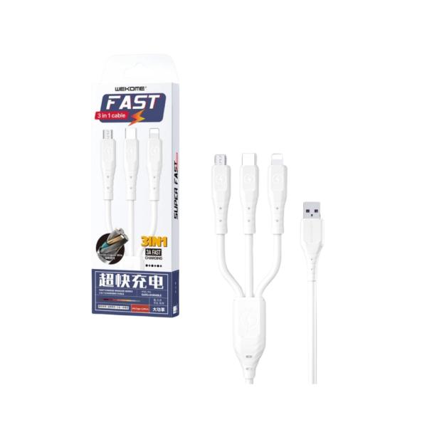 CABLE USB MULTIPLATAFORMA WDC-153TH SERIE FULNEN WK DESING BLANCO