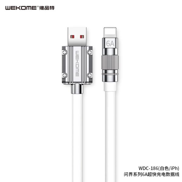 CABLE USB LIGHTNING WDC-186I WK DESING BLANCO