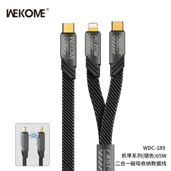 CABLE USB 2 EN 1 WDC-189 WK DESING TARNISH