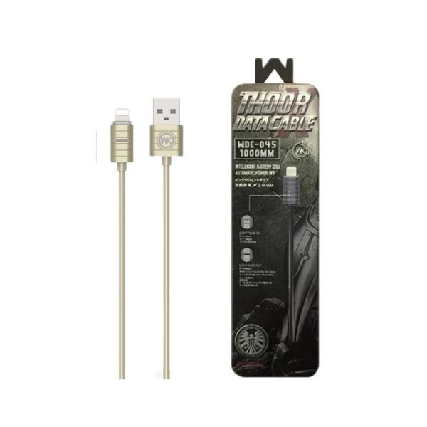 CABLE USB LIGHTNING WDC-045  WK DORADO