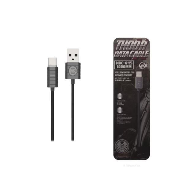 CABLE USB TIPO C WDC-045 WK NEGRO