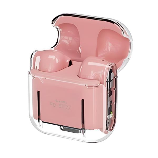 AUDIFONOS INALAMBRICOS BLUETOOTH MODELO PD-BT122 AZEADA ROSADO