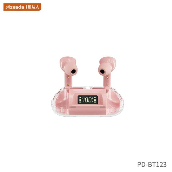 AUDIFONOS INALAMBRICOS BLUETOOTH MODELO PD-BT123 AZEADA ROSADO