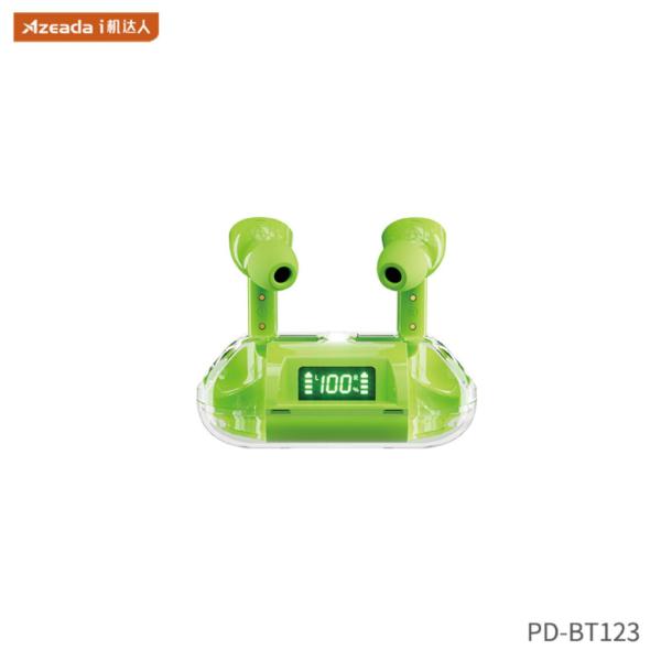 AUDIFONOS INALAMBRICOS BLUETOOTH MODELO PD-BT123 AZEADA VERDE
