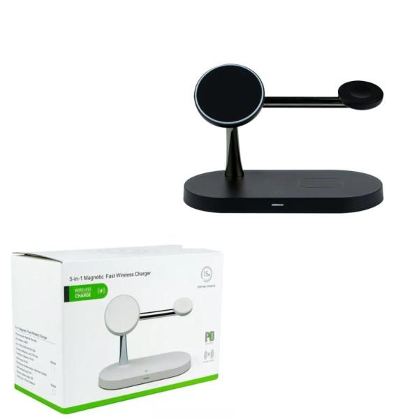 CARGADOR INALAMBRICO 5 EN 1  MODELO PD-W6 PRODA NEGRO
