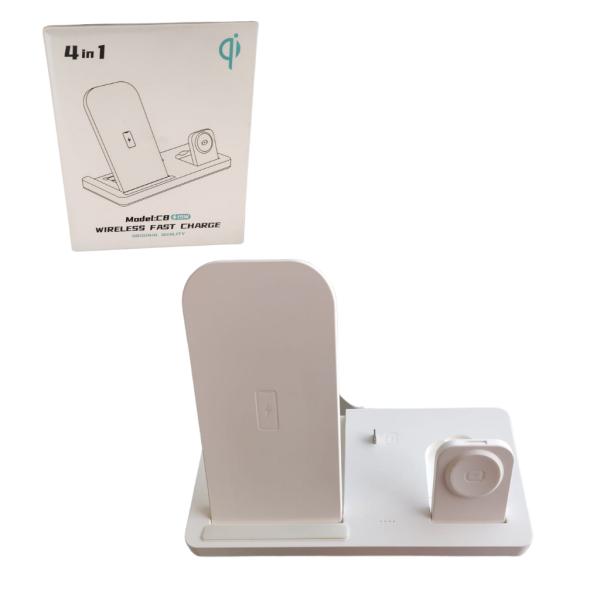 CARGADOR INALAMBRICO 4 EN 1 MODELO PD-W7 PRODA BLANCO