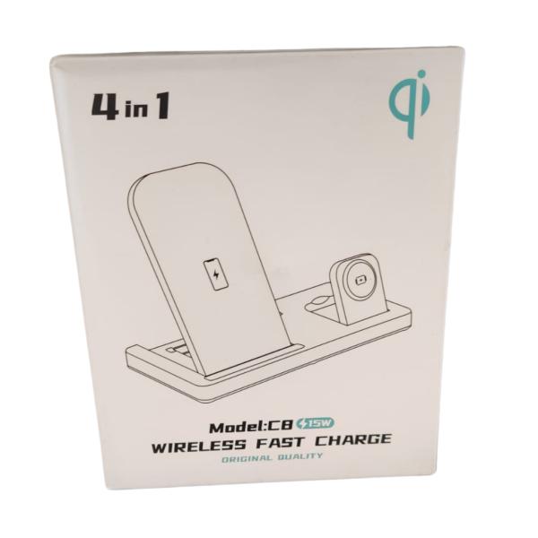 CARGADOR INALAMBRICO 4 EN 1 MODELO PD-W7 PRODA NEGRO