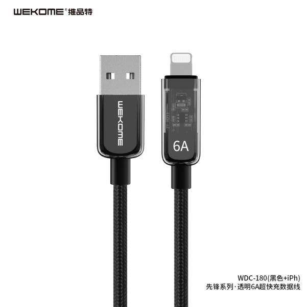 CABLE TIPO C LIGHTNING WDC-181 NEGRO