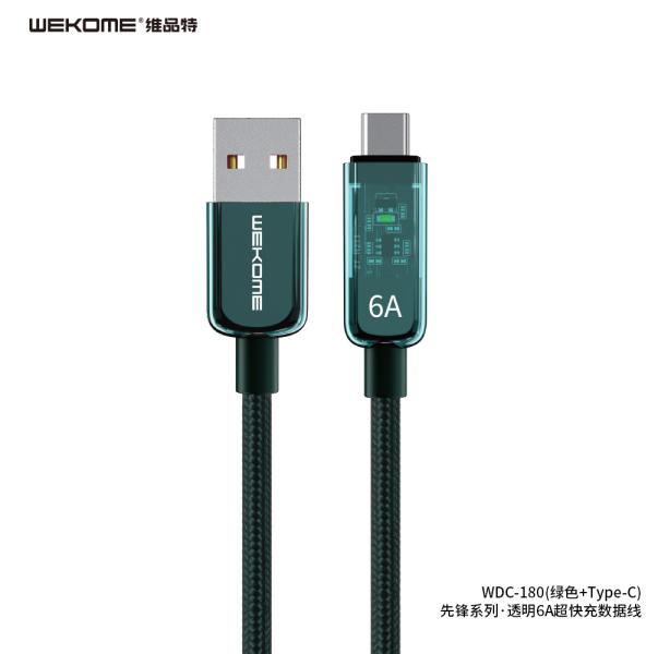 CABLE TIPO C LIGHTNING WDC-181 VERDE
