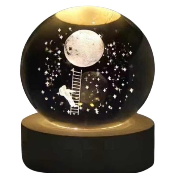 LAMPARA ESFERA DISE&Ntilde;O 3D GRANDE ASTRONAUTA/LUNA (HY002)