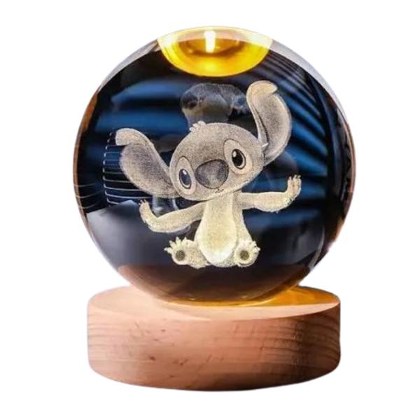 LAMPARA ESFERA DISE&Ntilde;O 3D GRANDE STITCH(HY051)