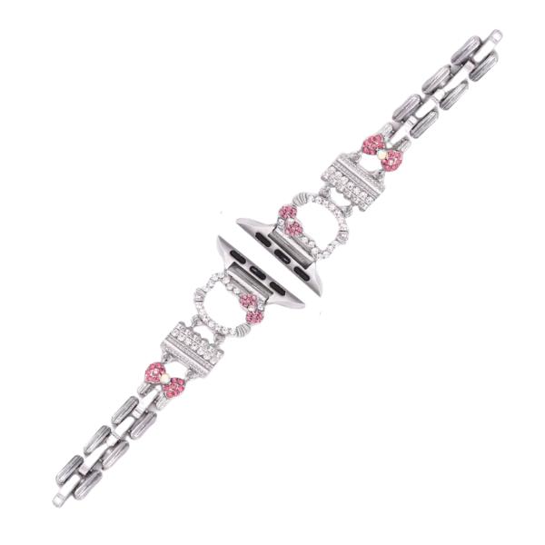 BANDA PARA RELOJ DISE&Ntilde;O KITTY/PLATEADO 38/41 MM