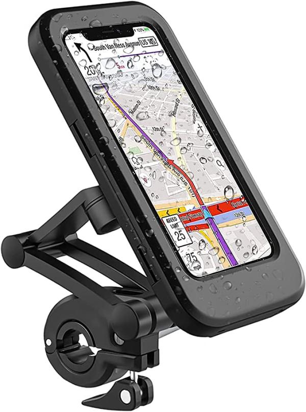 HOLDER ESTUCHE MOTO SUAVE CONTRA AGUA CON PRENSA NEGRO 6