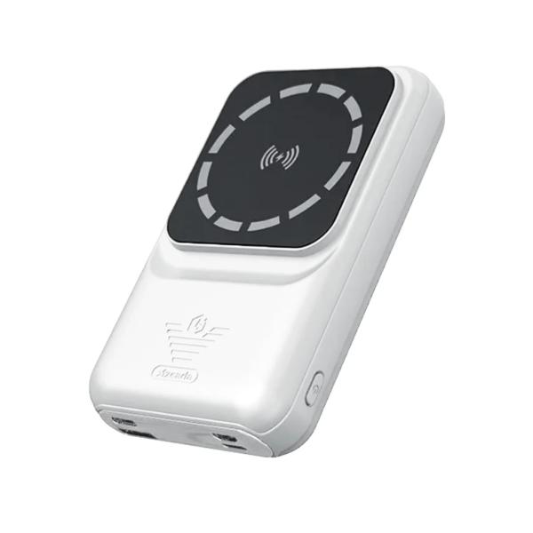 BATERIA EMERGENCIA CARGA INALAMBRICA MAGNETICA 22.5W  10000 MAH MODELO AZ-P19  AZEADA BLANCO