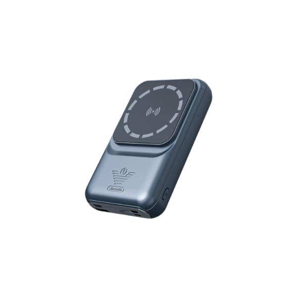 BATERIA EMERGENCIA CARGA INALAMBRICA MAGNETICA 22.5W  10000 MAH MODELO AZ-P19  AZEADA AZUL