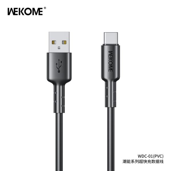 CABLE USB A TIPO C 6A WDC-01A WEKOME NEGRO