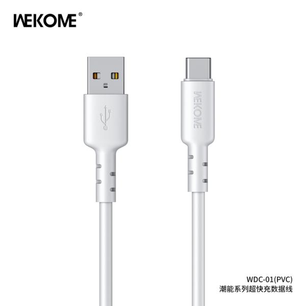 CABLE USB A TIPO C 6A WDC-01A WEKOME BLANCO