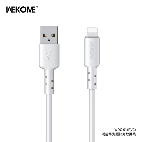 CABLE USB A LIGHTNING  WDC-01I WEKOME BLANCO
