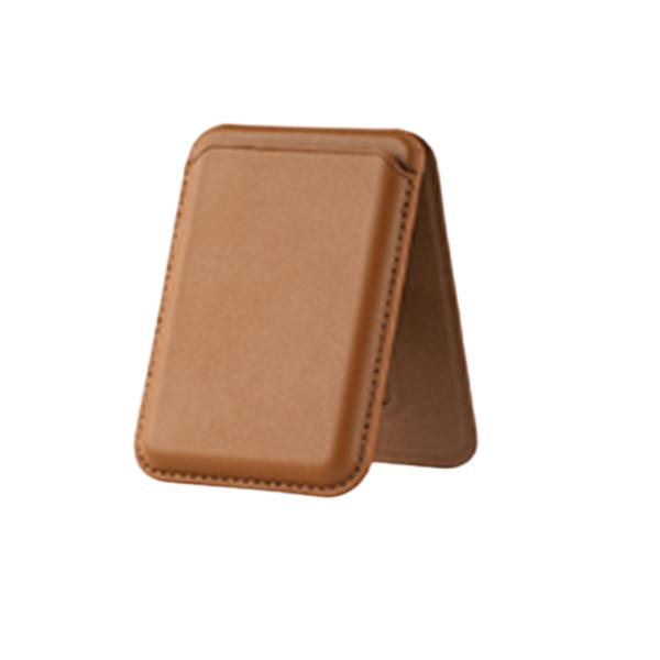 WALLET MAGSAFE CON SOPORTE CAFE CLARO