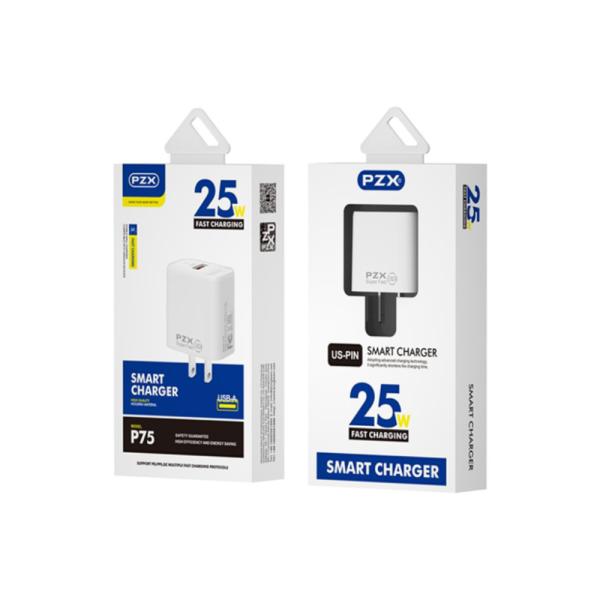 CUBO CARGADOR USB 25W MODELO P75 PZX BLANCO