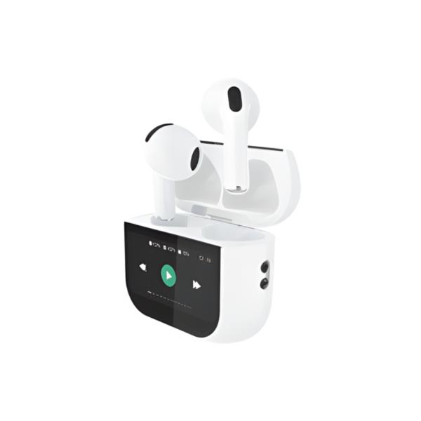 AUDIFONOS INALAMBRICOS BLUETOOTH CON PANTALLA INTELIGENTE MODELO X42 PRO 6TH GENERACION BLANCO