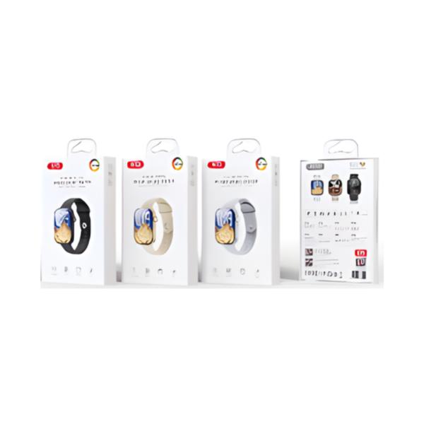 RELOJ DEPORTIVO INTELIGENTE MODELO W10 PRO AMOLED  XO PLATEADO