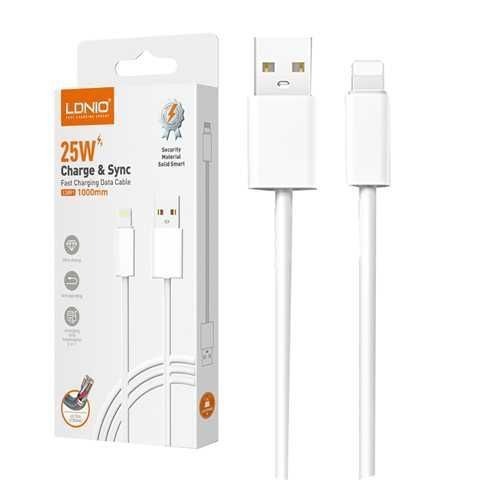 CABLE USB LIGHTNING LS902 LDNIO BLANCO