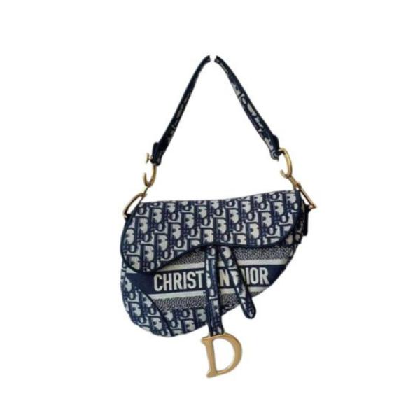 BOLSO MODELO SADDLE  DIOR AZUL/ESTAMPADO