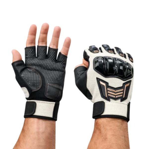 GUANTES PARA MOTO BEIGE